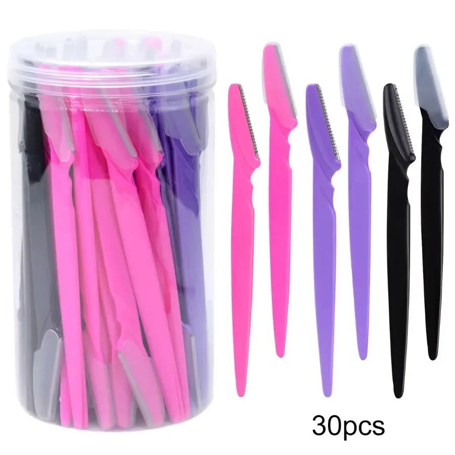 30 Pcs Eyebrow Razors For Women With Precision Safety Cover