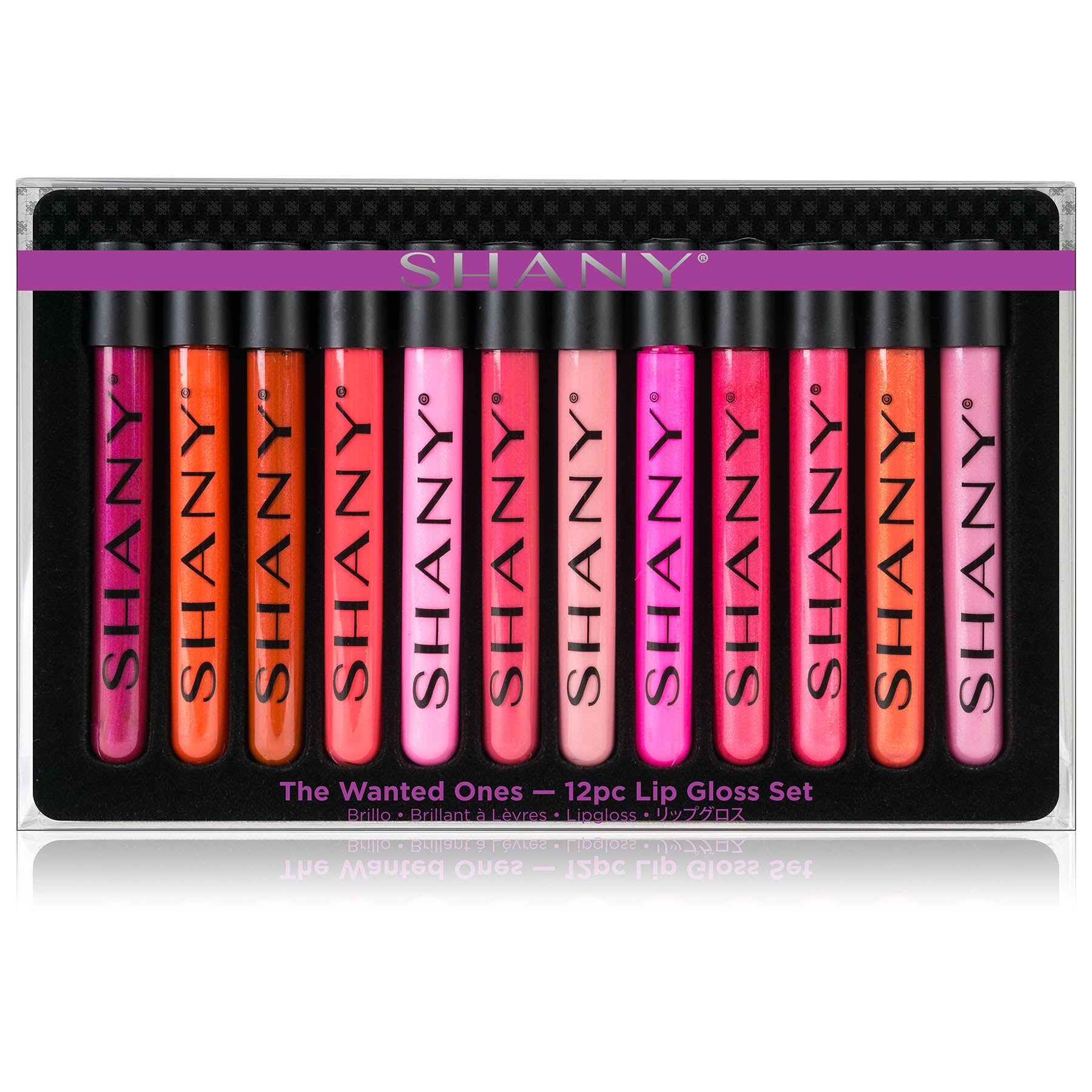 SHANY The Wanted Ones - 12 Piece Lip Gloss Set with Aloe Vera and Vitamin E - SHOP MULTI-COLORED - LIP SETS - ITEM# SH-LPGL-PARENT