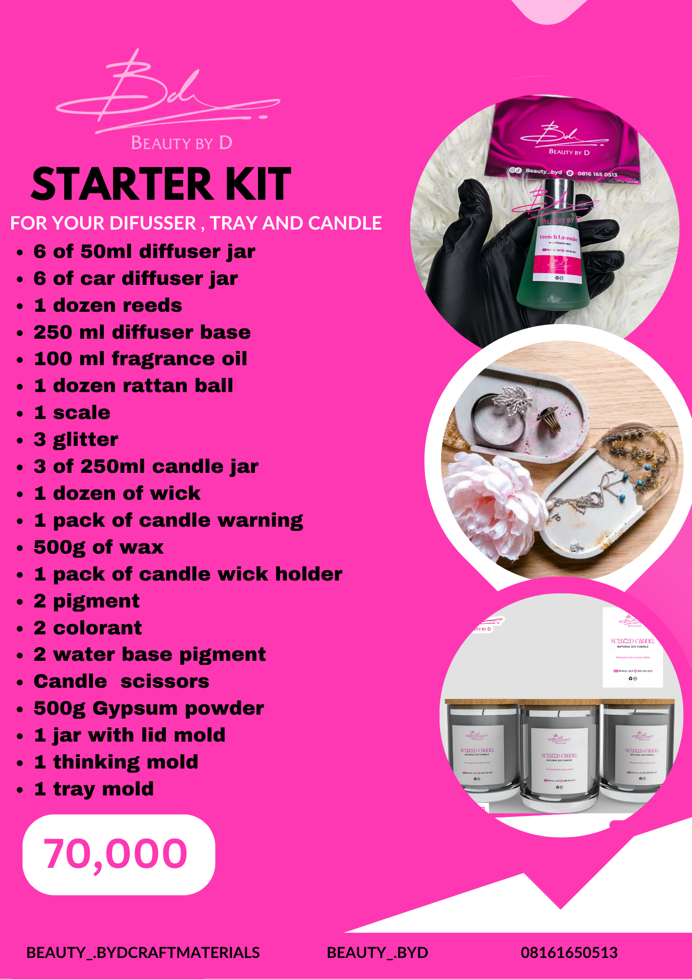 Diffuser /Candle /Tray Making Starter Kits