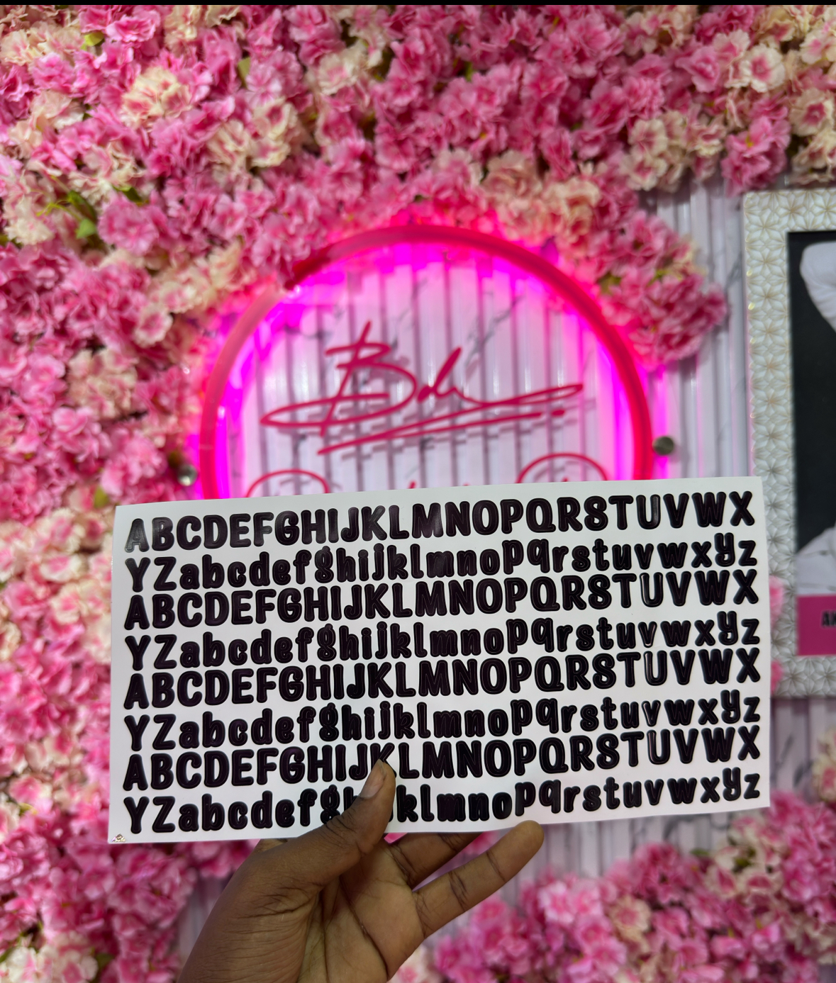 Alphabet sticker